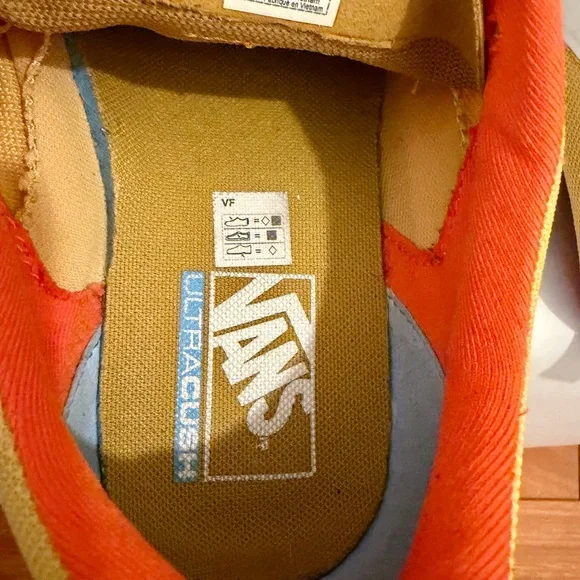 Vans Ultrarange Men’s Mustard and Tangerine Sneakers - Picture 8 of 8